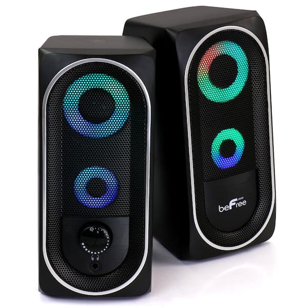 2.0 Computer Gaming Speakers with LED RGB Lights