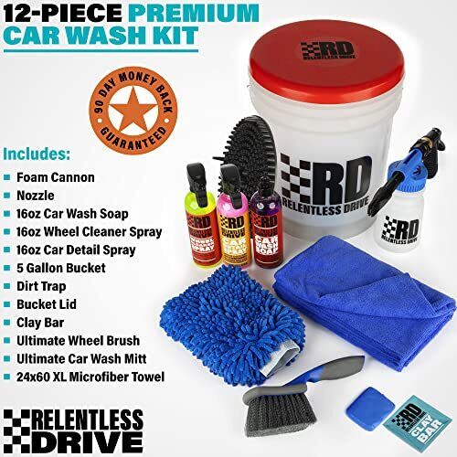 Deluxe Car Wash Kit Car Cleaning Kit With Car Wash Foam Gun & 5 Gallon Car Wash