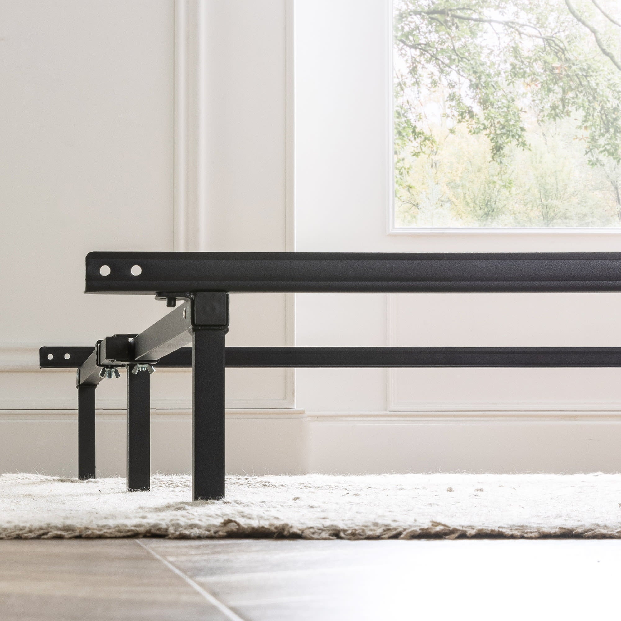 Mellow 7 inch Metal Bed Frame, Heavy Duty Steel Construction Compatible, Queen