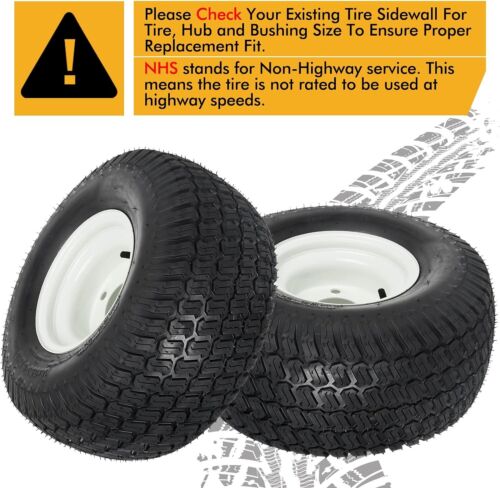 Set of 2, 18x9.50-8 Lawn Mower Tires with 4-Lug 8" x 7" Rim - Free shipping