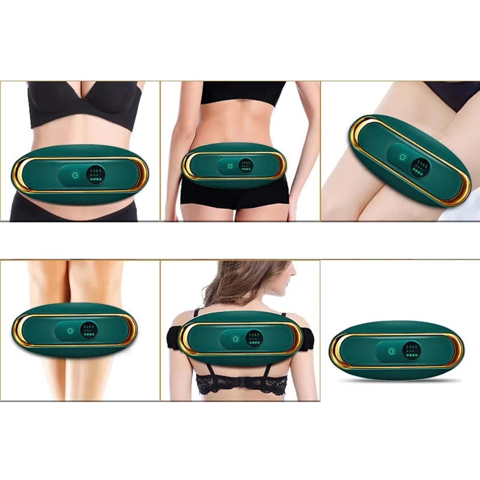 Dasbsug Slimming Belt Electric Losing Weight Belly High Frequency Vibration Heating Massager for Abdominal Waist Back Back Legs