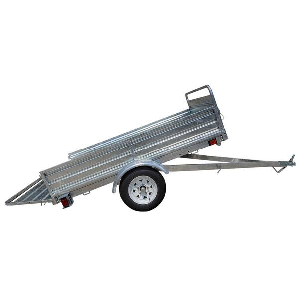 1639 lbs. Payload Capacity 4.5 ft. x 7.5 ft. Galvanized Steel Utility Trailer Kit with Bed Tilt and Collapsing Ends