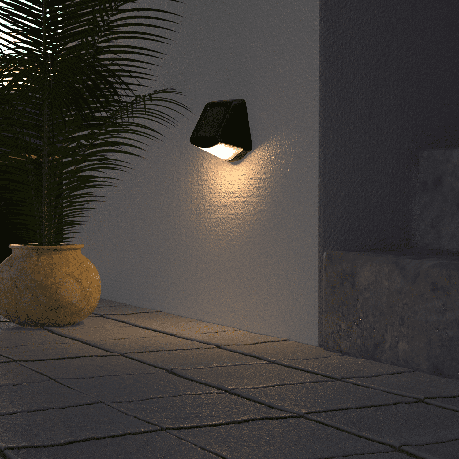 Mainstays Solar Powered Black Mountable LED Step Light, 3 Lumens (6 Count)