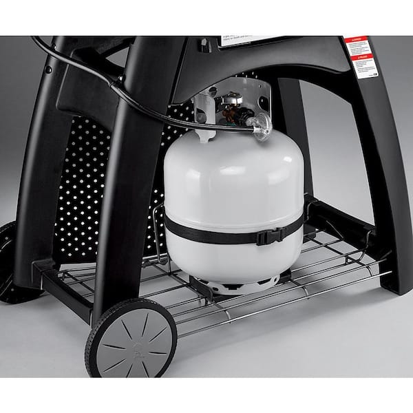 Q 3200 2-Burner Propane Gas Grill in Titanium with Built-In Thermomter