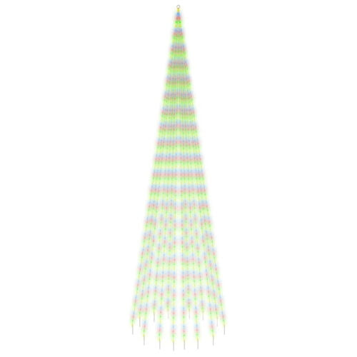 Christmas Tree  on Flagpole Colorful 1134 LEDs 315" T7W0
