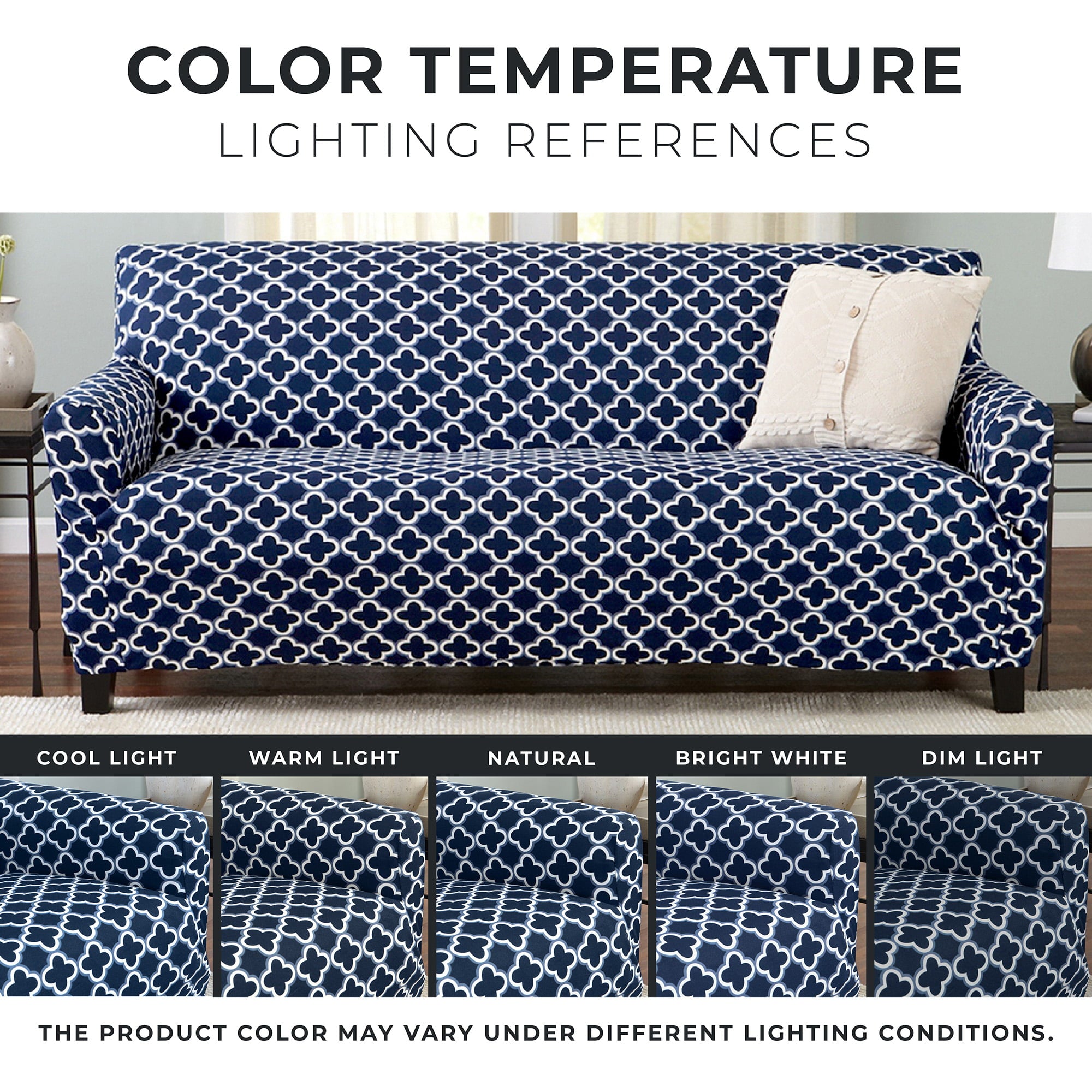 Great Bay Home Stretch Printed Washable Recliner Slipcover  (Recliner, Charcoal)