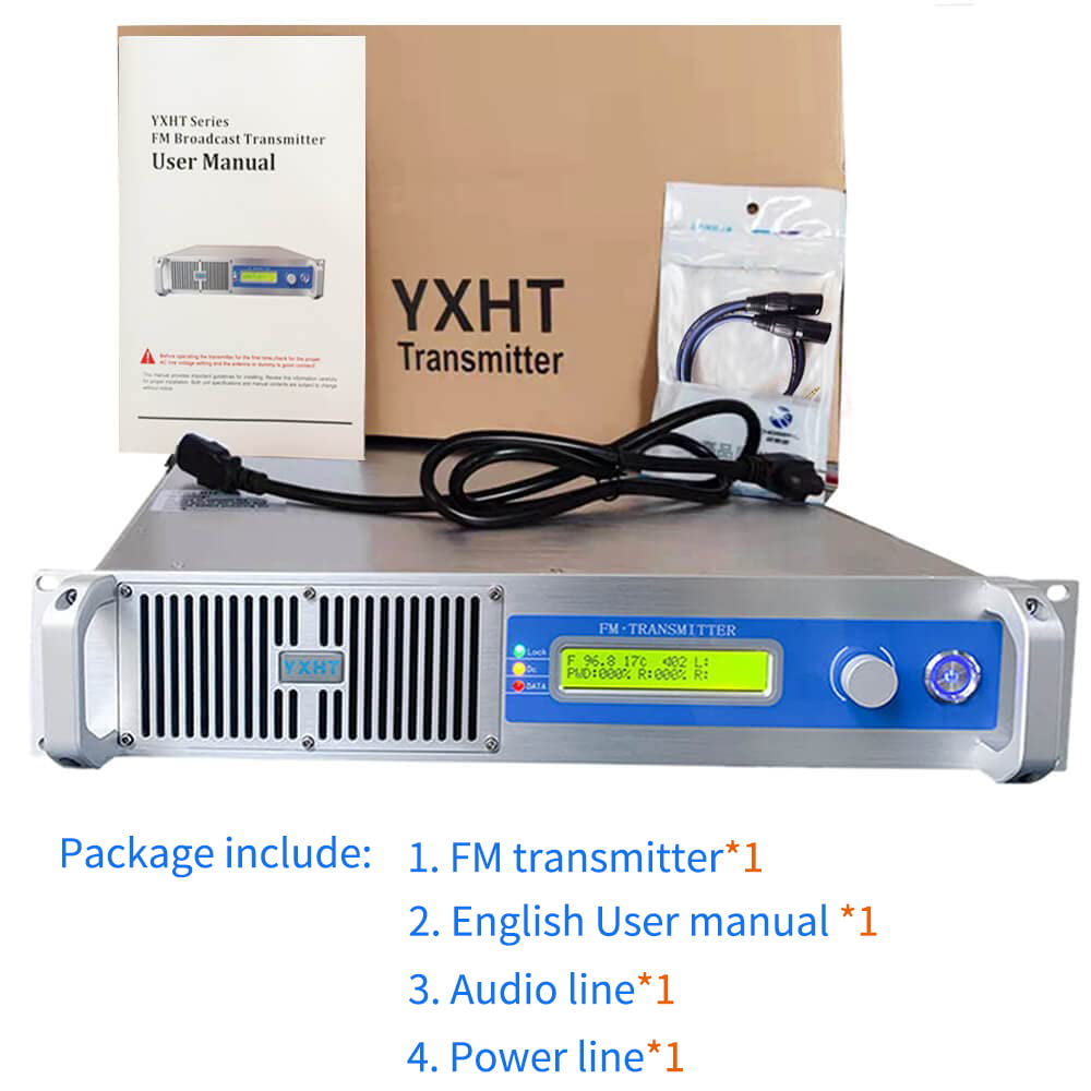 1000W Radio Station FM Church Transmitter, YXHT 1KW Long Range FM Transmitter
