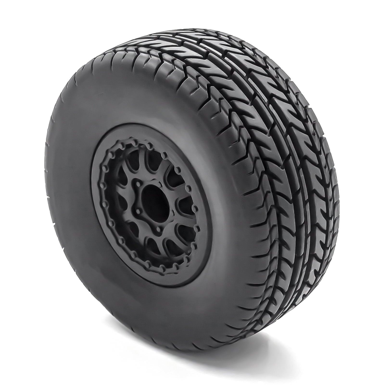 RC Crawler Rubber Tires RC Car Tires 4pcs 12mm Hex Replacement for 1/10 RC Short Course Truck