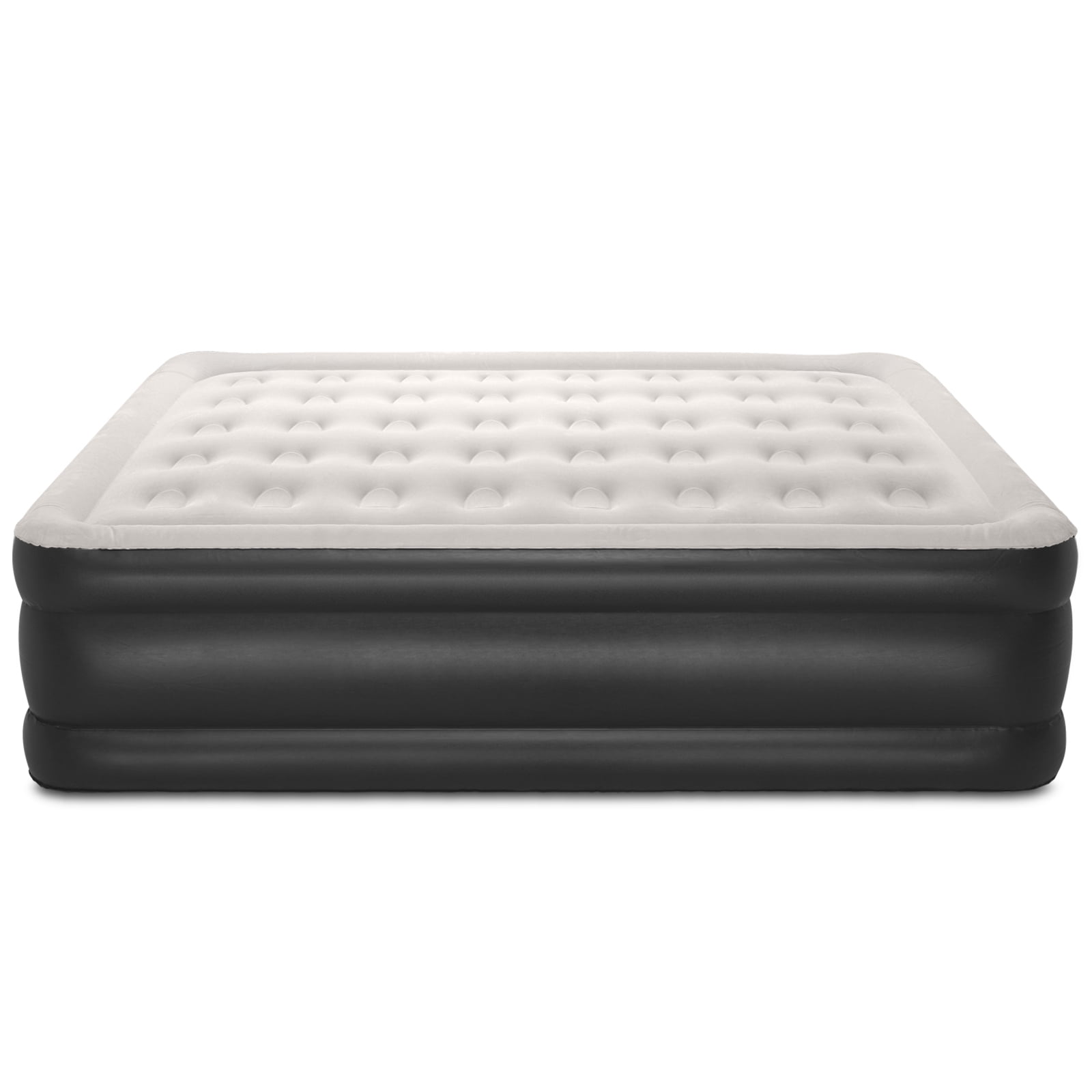 US 18 inch Queen Size Air Mattress with Built-in-Pump, Black