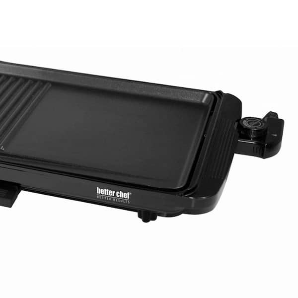160 sq. in. Black 2-in-1 Family Size Electric Counter Top Grill/Griddle