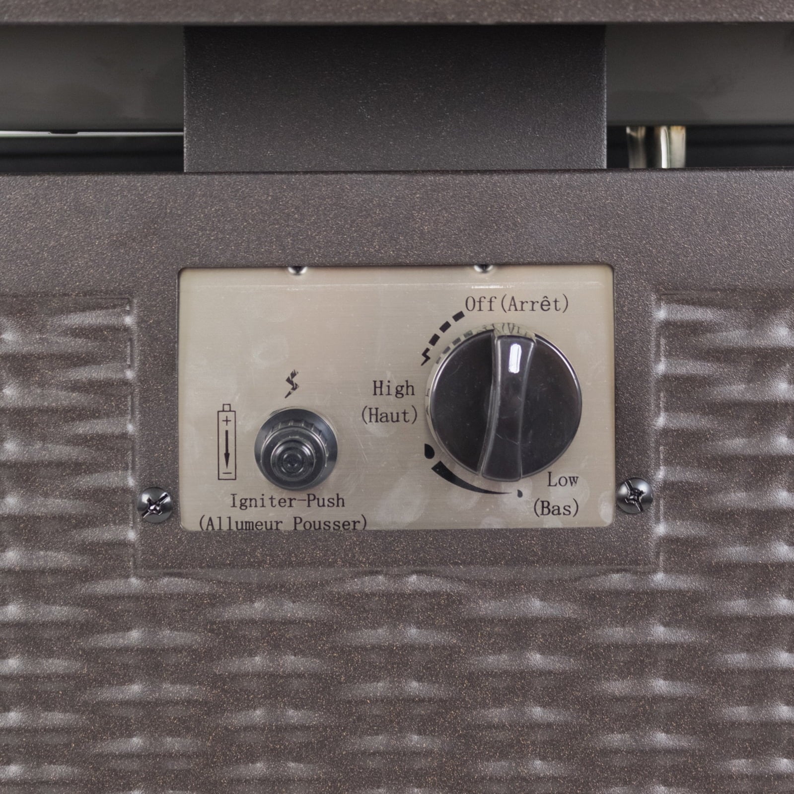 AZ Patio Heaters Hiland 30 Inch Square Slate Tile Top Propane Fire Pit, Bronze