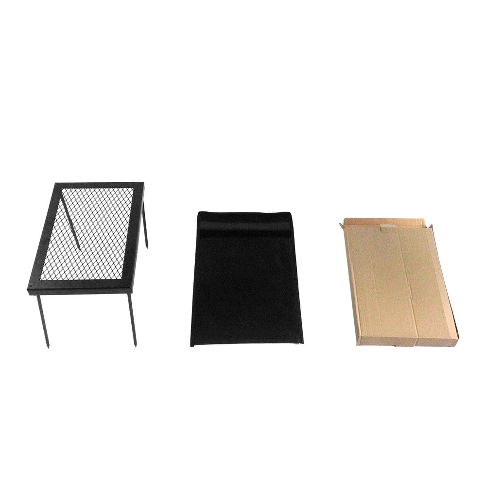 Folding Picnic Grill Table Portable Camping Desk Steel Grill Stand Table for Picnic Hiking Camping Beach Cooking and Backyard Use