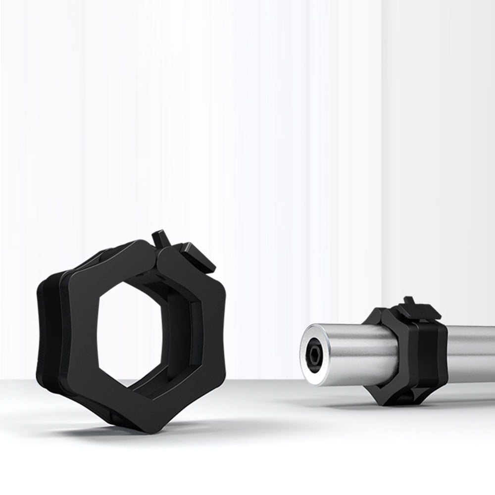 Home Shark Olympic Barbell Clamps 2 inch Barbell Lock Clip Quick Release Standard Bar Weight 1 Pair, Black