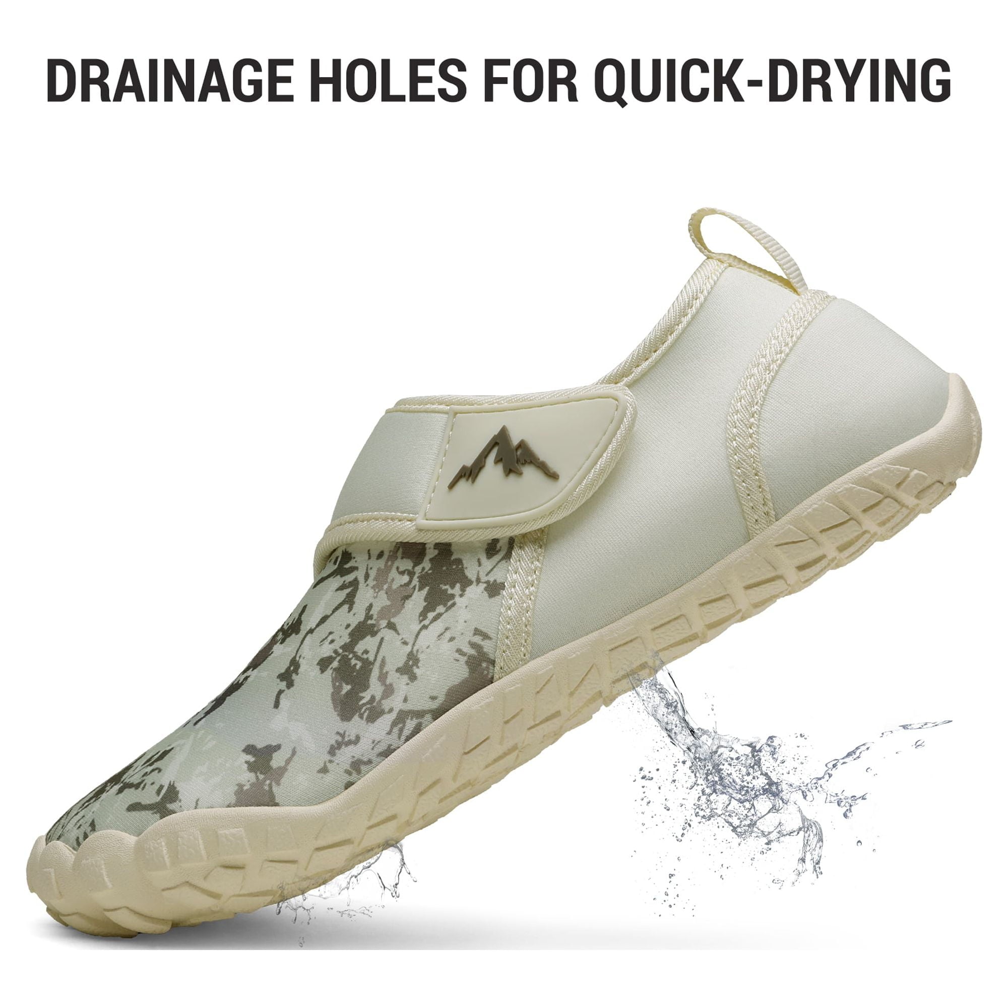 NORTIV 8 Women's Quick Dry Water Shoes Barefoot Outdoor Sports Aqua Beach Pool Swim Surf Shoes SNWS222W BEIGE Size 8.5