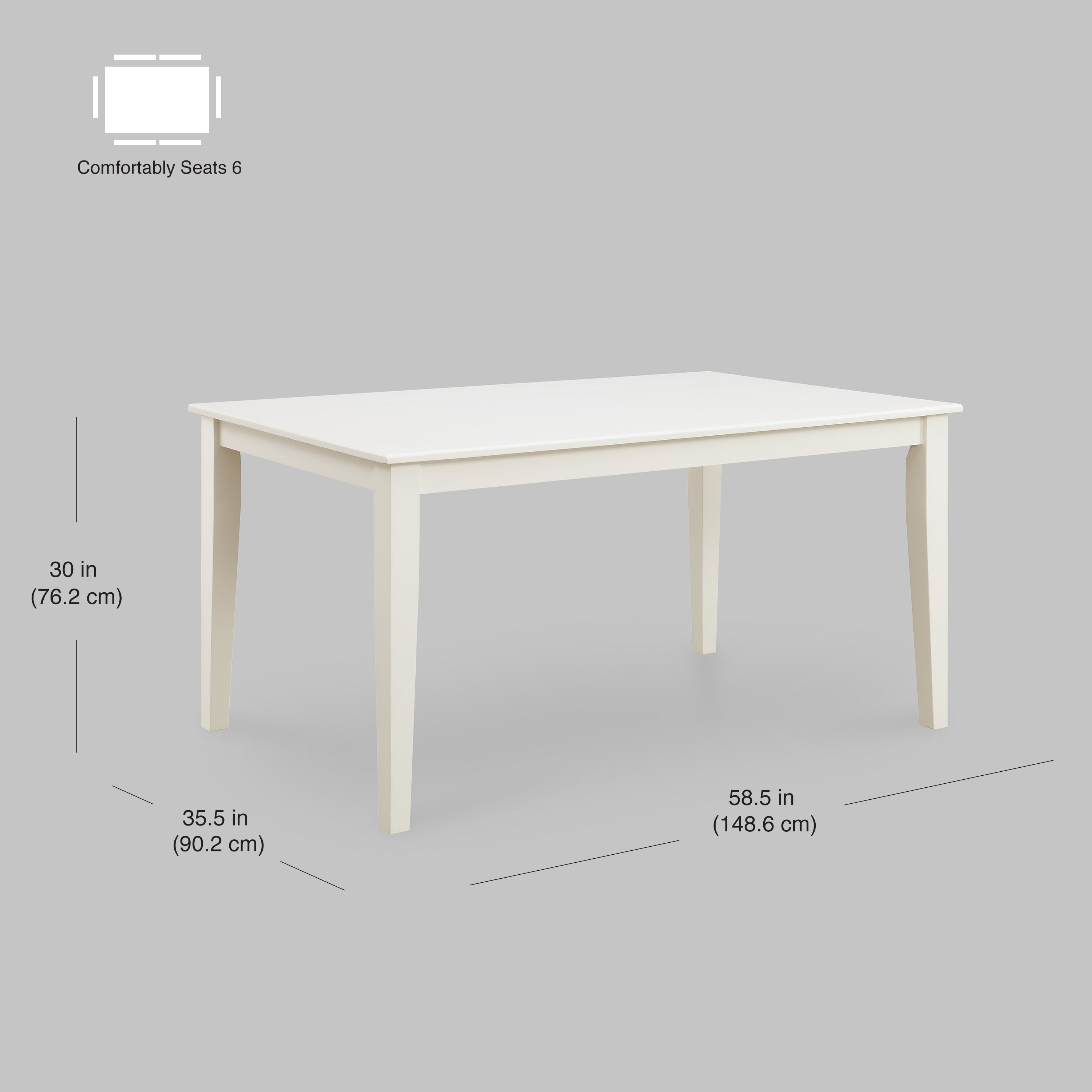 Better Homes & Gardens Bankston Dining Table, White