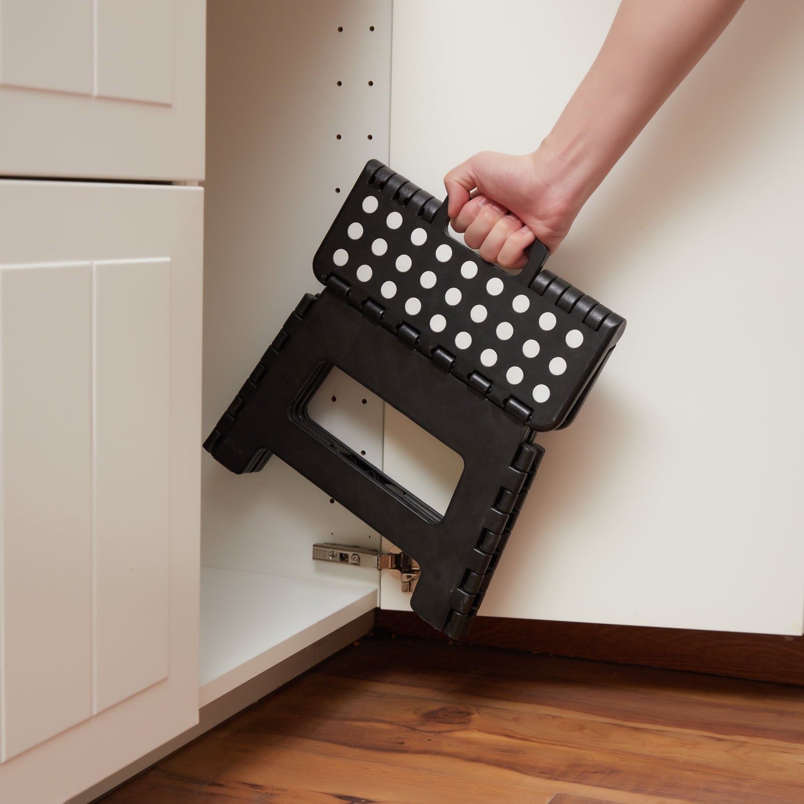 ACSTEP Folding Step Stool 9'' Tall Kids Step Stool Plastic Step Stools with Non-Slip Surface - Black