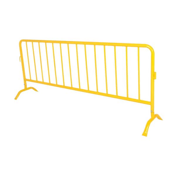 Heavy Duty Yellow Steel Crowd Control Interlocking Barrier with Both Curved Feet