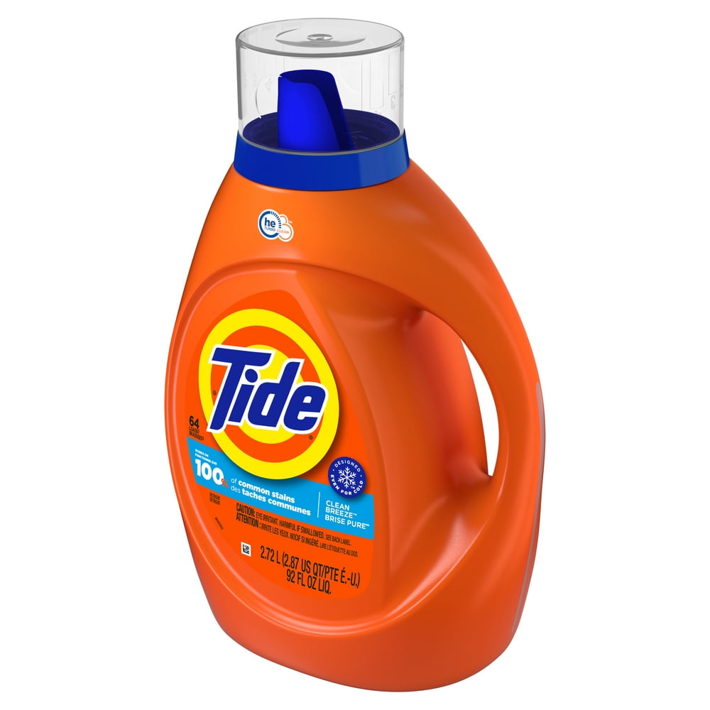 Tide Clean Breeze HE, 64 Loads Liquid Laundry Detergent, 92 fl oz