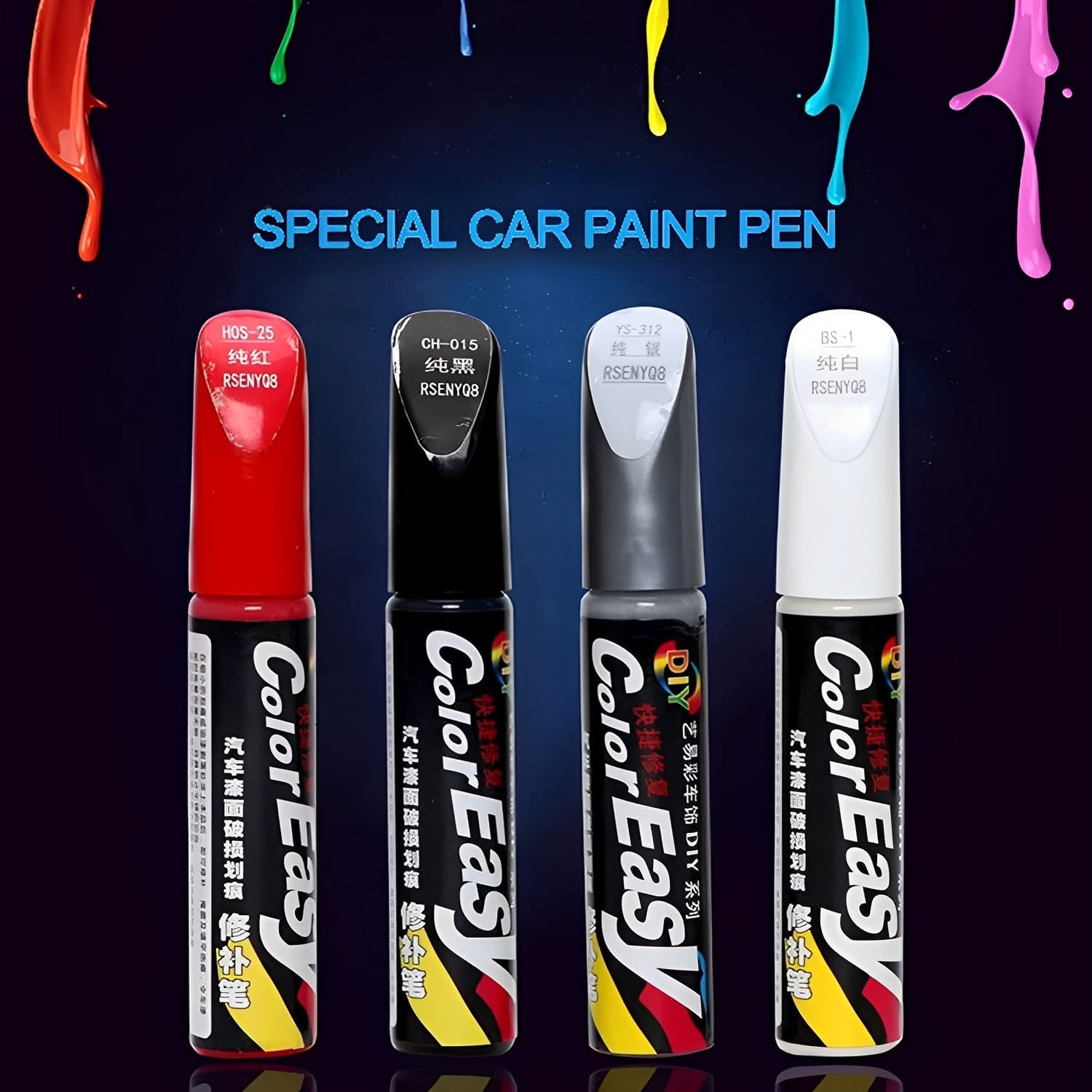 Car Touch Up Paint Black Fill Paint Pen Car Scratch Repair Two-In-One Car Touch Up Paint