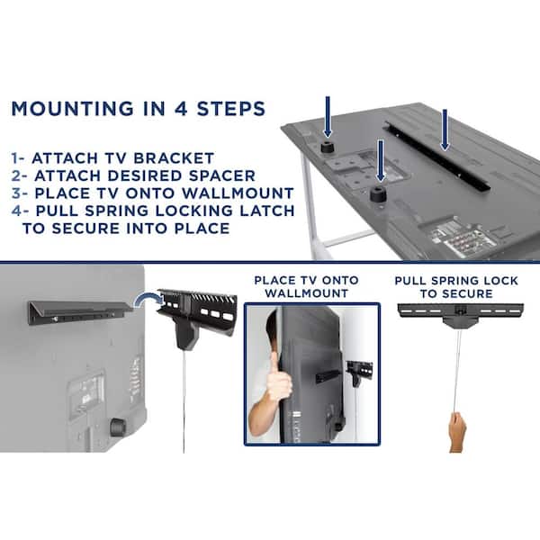 No Stud TV Wall mount-it! for Screens up to 80 in.