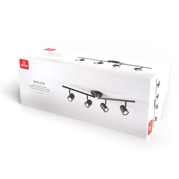 Roland 2.67 ft. 4-Light Matte Black Flexible Track Lighting Kit