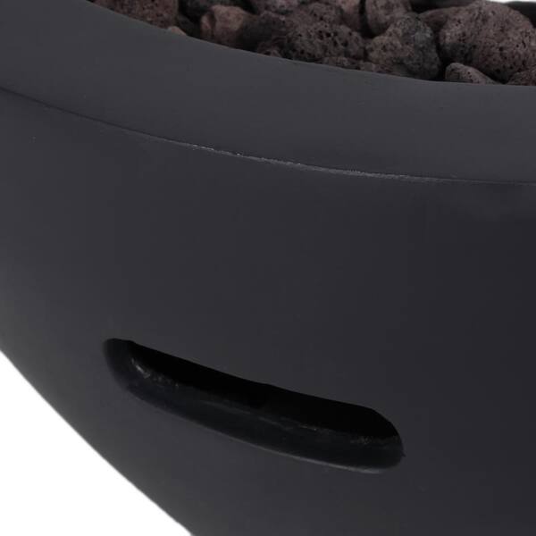Tulip Dark Gray Stone Fire Pit Bowl (No Tank Holder)