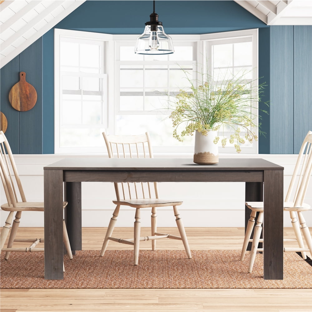 Leejay 59 inch Walnut Rectangular Kitchen Wood Dining Room Table