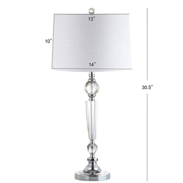Emma 29.5 in. Clear Crystal Table Lamp (Set of 2)