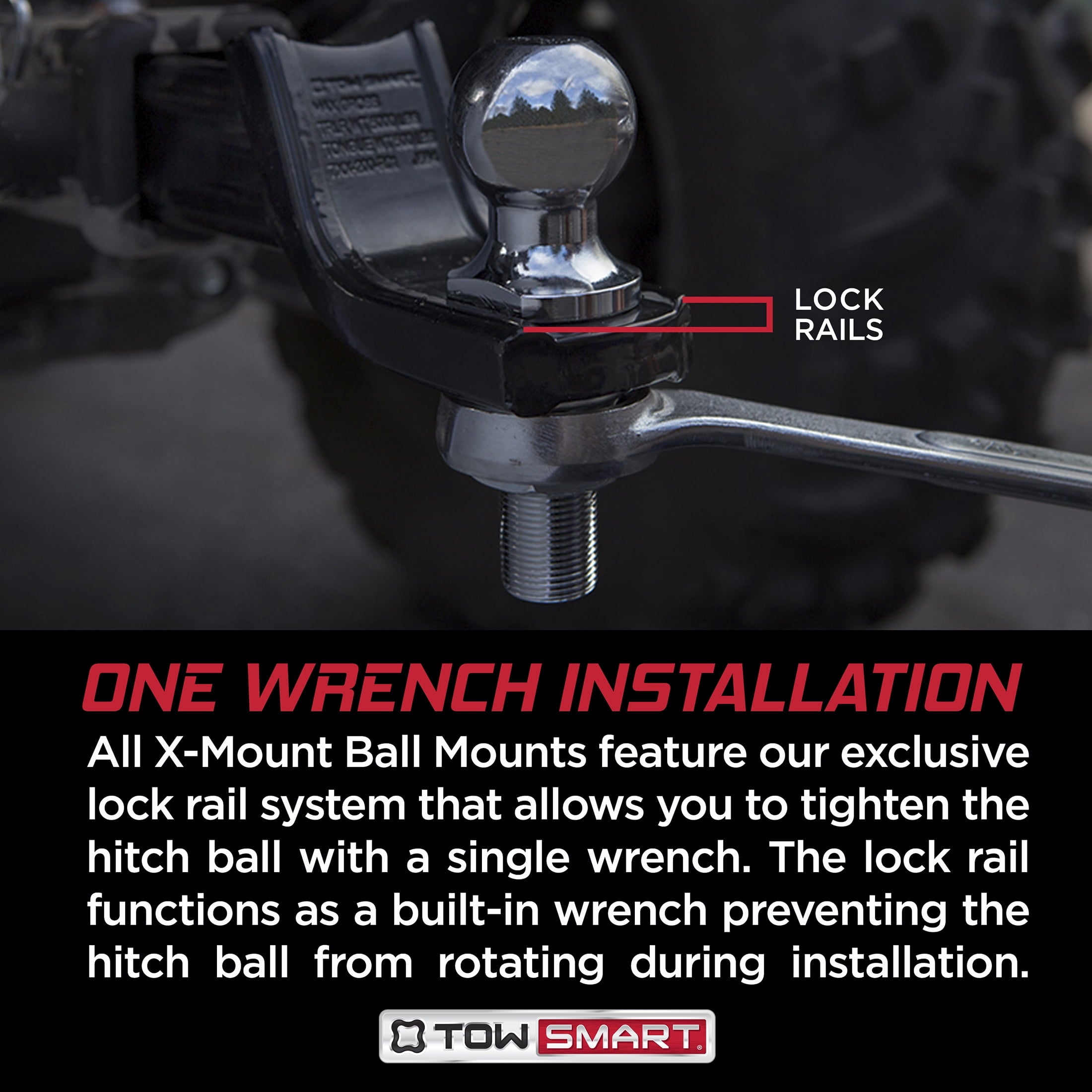 TowSmart Trailer Hitch Ball, Class II, 2in Ball, 3/4in x 1-1/2in Shank, 3500lb, 716, Chrome, 1 Each