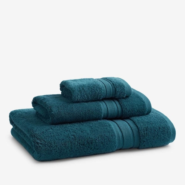 Company Cotton Deep Teal Solid Turkish Cotton Bath Towel