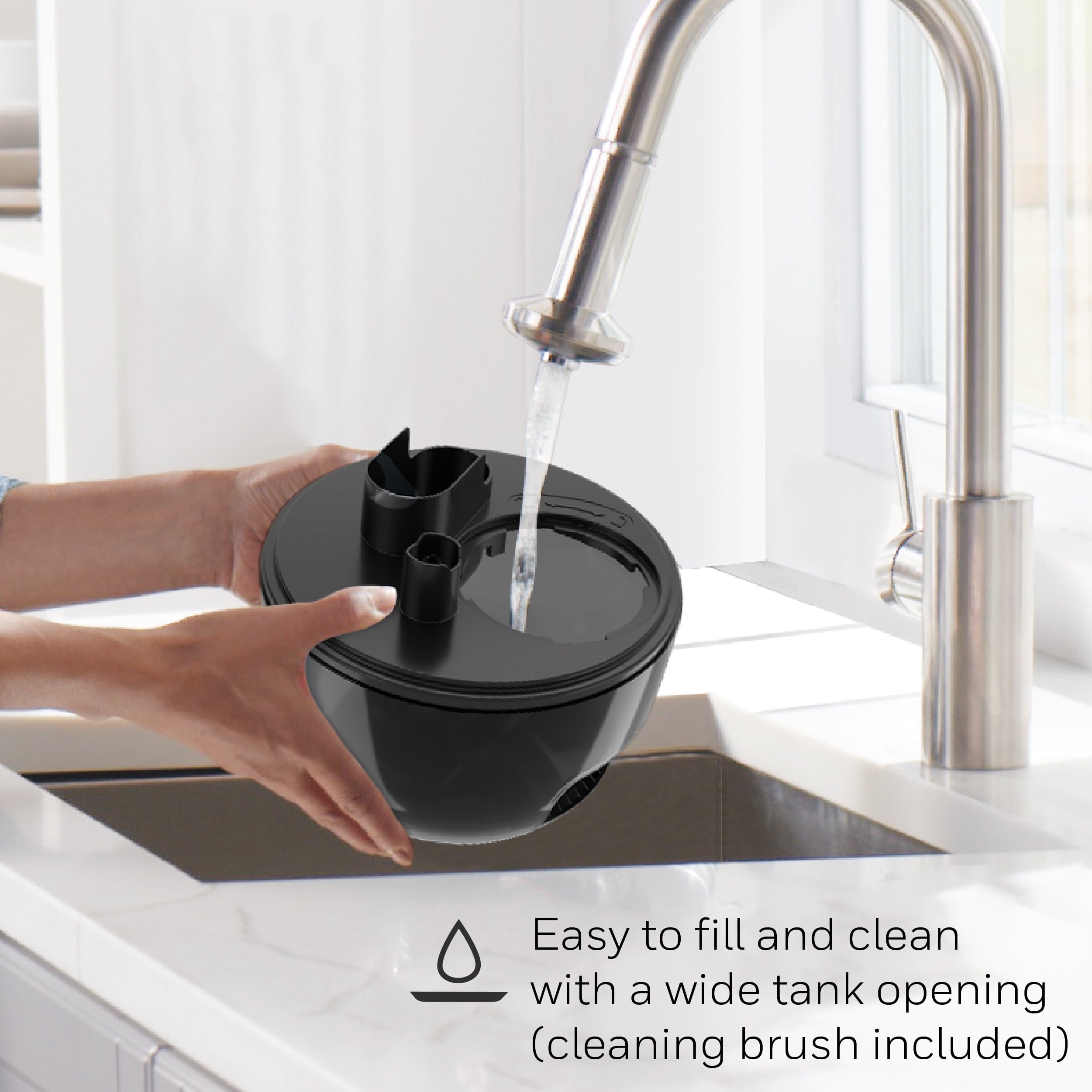 Honeywell Mini Cool Mist Humidifier, 200 sq. ft, Black, HUL525B