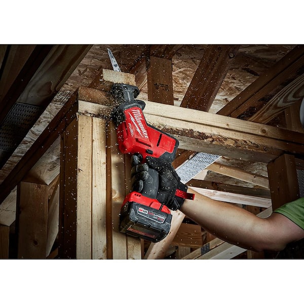 M18 FUEL 18-Volt Lithium-Ion Brushless Cordless HACKZALL Reciprocating Saw with 2.0 Ah Battery