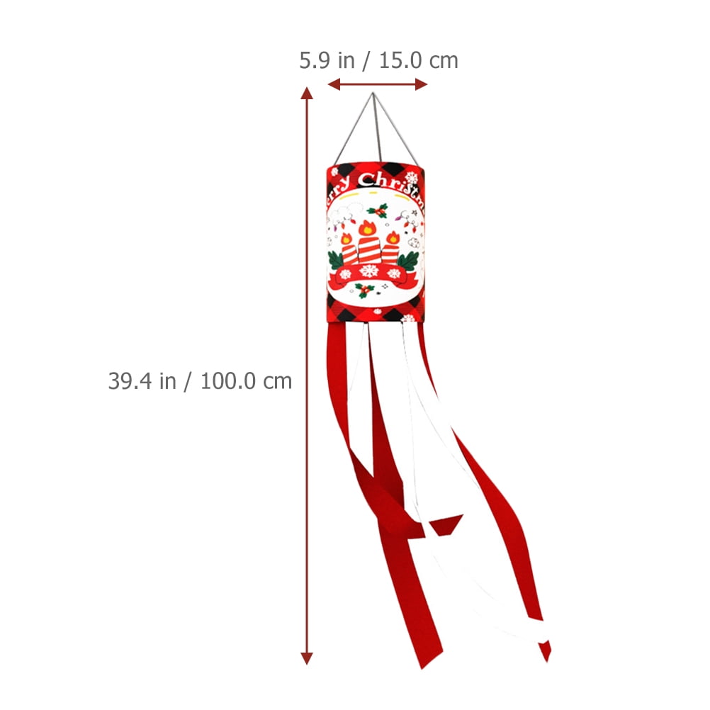 BESTONZON 4Pcs Lovely Windsocks Wear-resistant Christmas Decors Decorative Christmas Windsocks