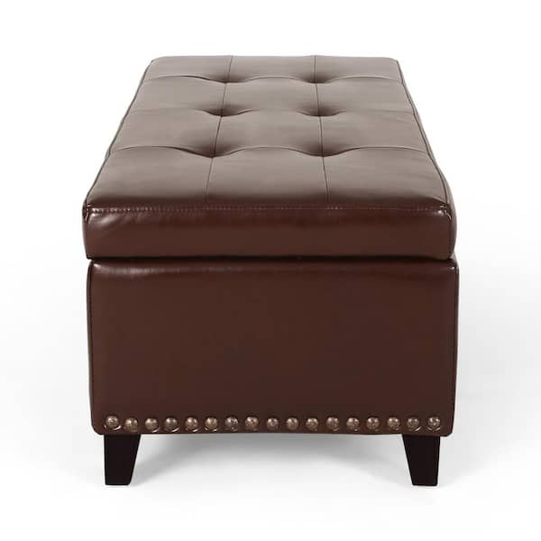 Gavin Chestnut Brown Storage Ottoman