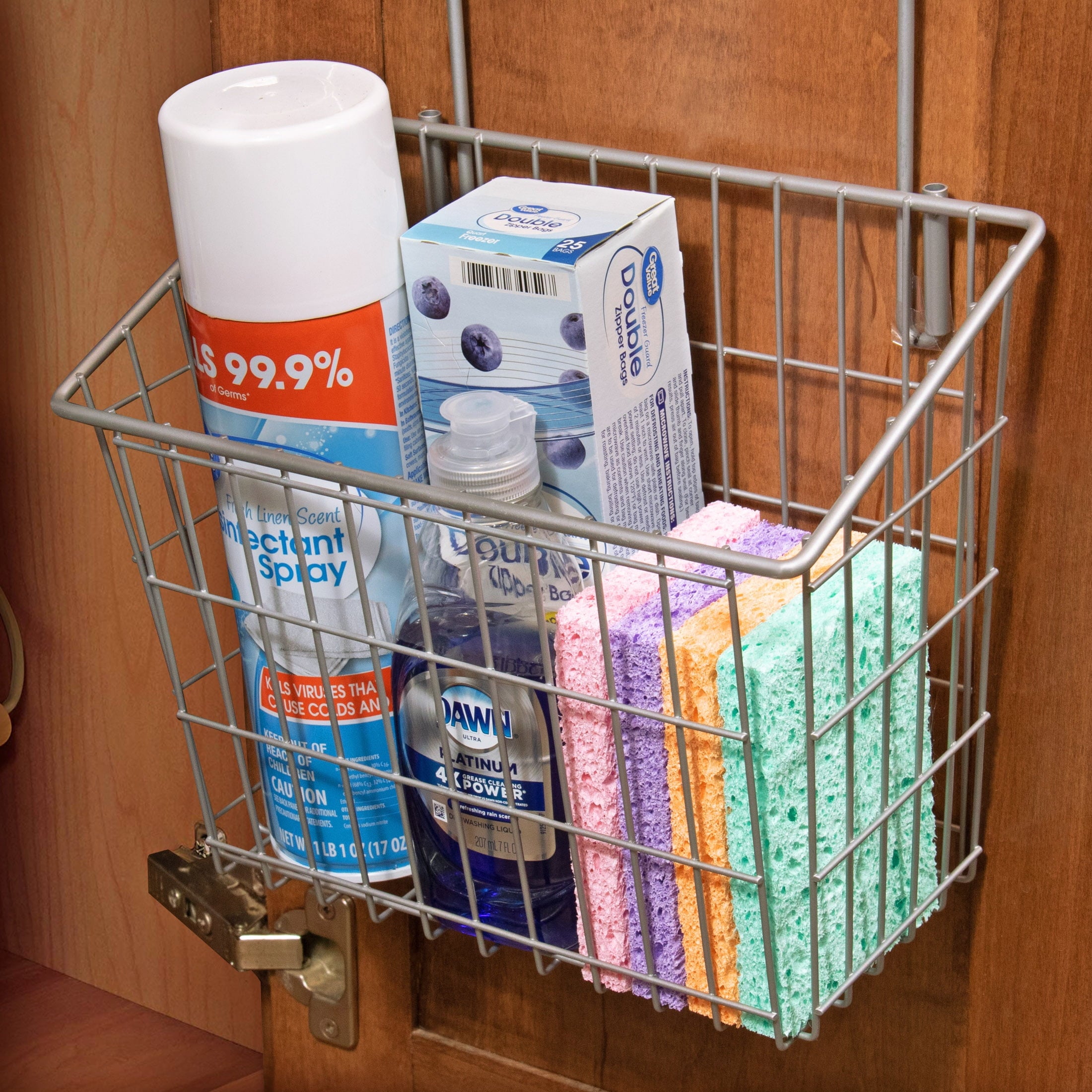 Mainstays Over the Cabinet Grid Basket, Medium