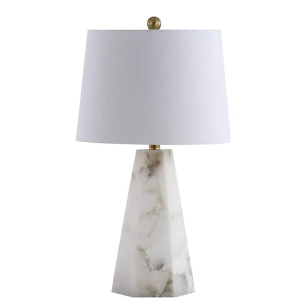 Xio 25.5 in. Alabaster LED Table Lamp, White