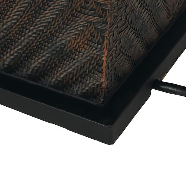 Abilene Brown Rectangular Stone Fire Pit (No Tank Holder)