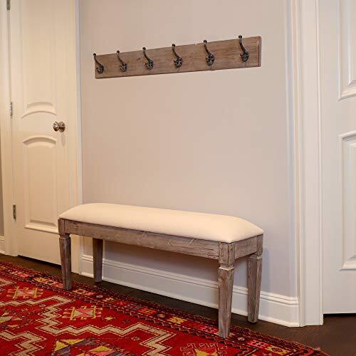 Décor Therapy Waverly Wood Bench with Coat Rack Set, Measures 42x11.8x17.75,