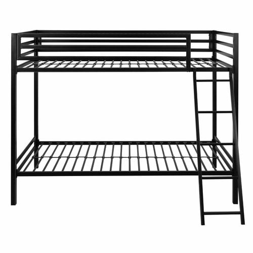 Mainstays Premium Twin over Twin Metal Bunk Bed, Black