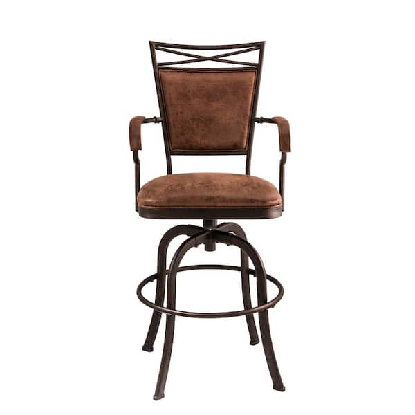 Bridgetown 30 in. Aged Bronze Tilt Base Bar Stool