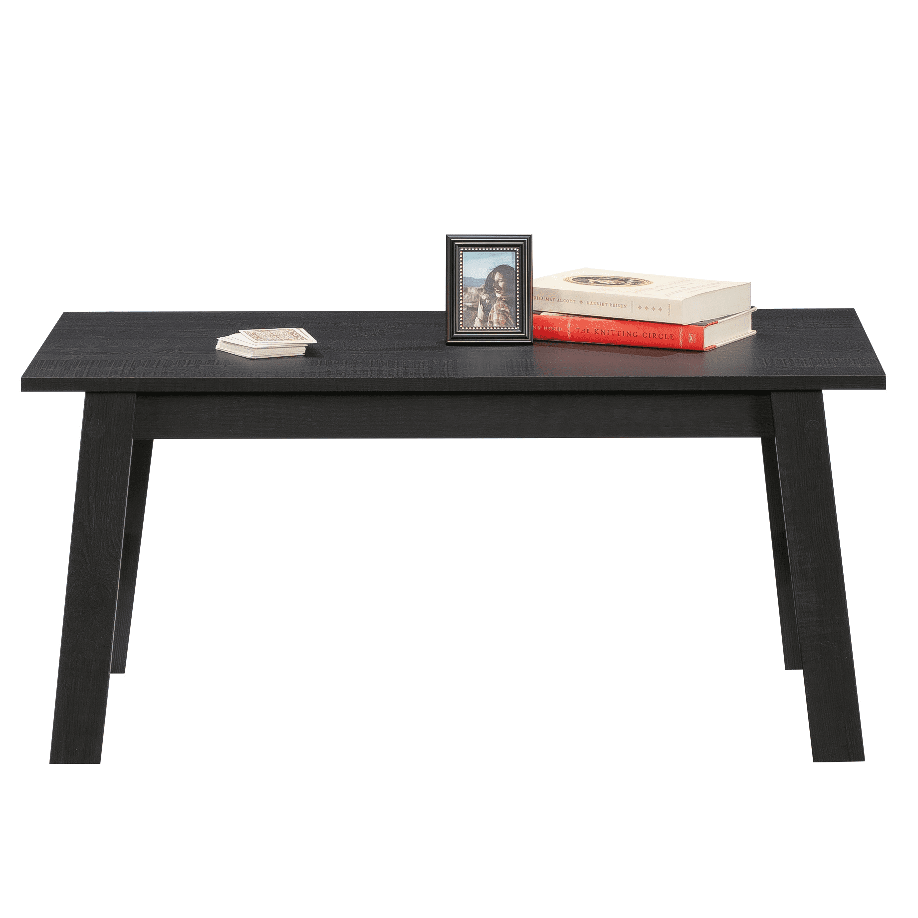 Mainstays Wood Rectangle Coffee Table, Black Finish
