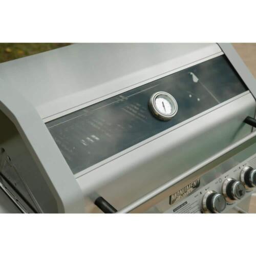 Monument Grills 6-Burner Propane Grill w/ Side+Sear Burners + LED Controls Blue