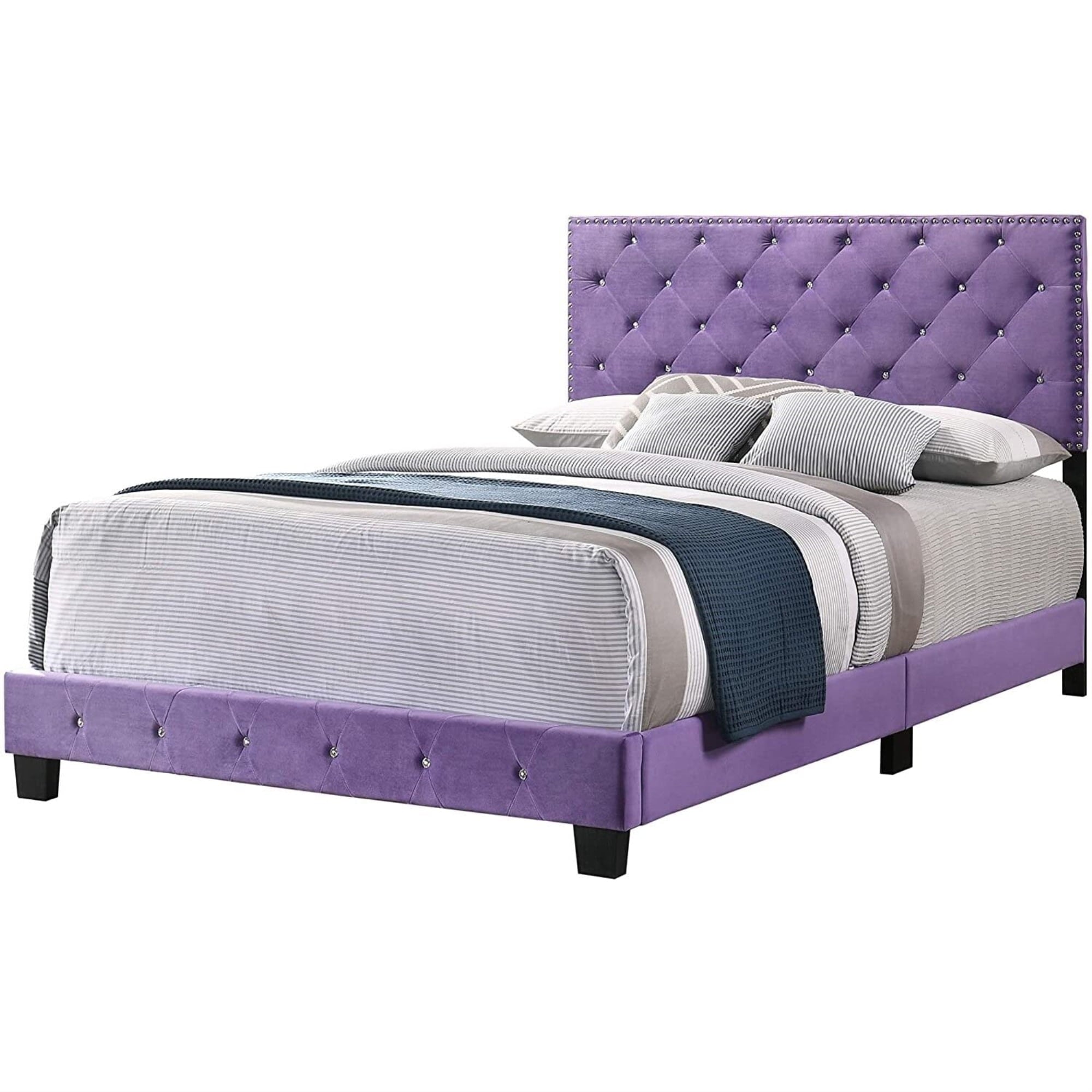 Glory Furniture Suffolk G1402-FB-UP Full Bed , PURPLE