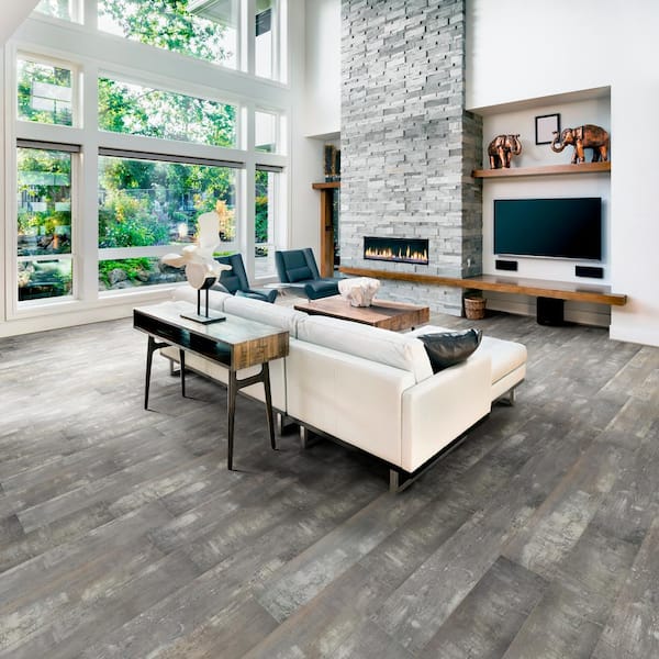 Embossed Miramar 12 mm T x 7.6 in. W Laminate Wood Flooring (20.3 sqft/case)