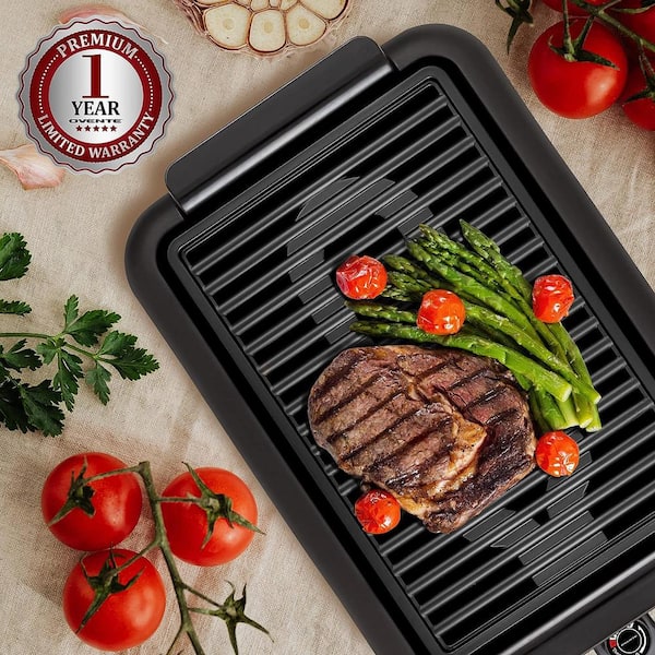 Electric Indoor Grill with Non Stick and Removable Cooking Plate