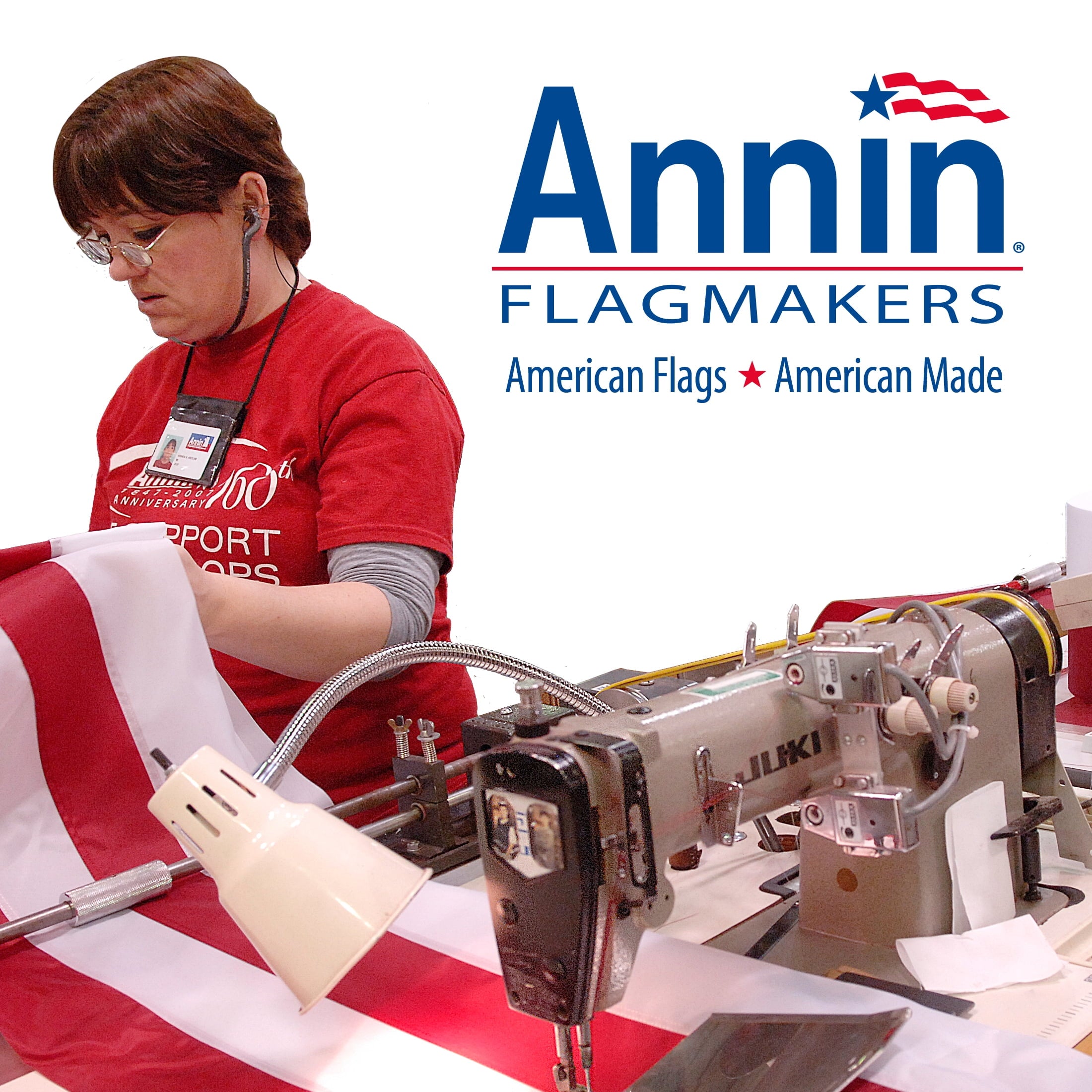 American Poly Cotton Patriotic Pleated Fan by Annin, 18