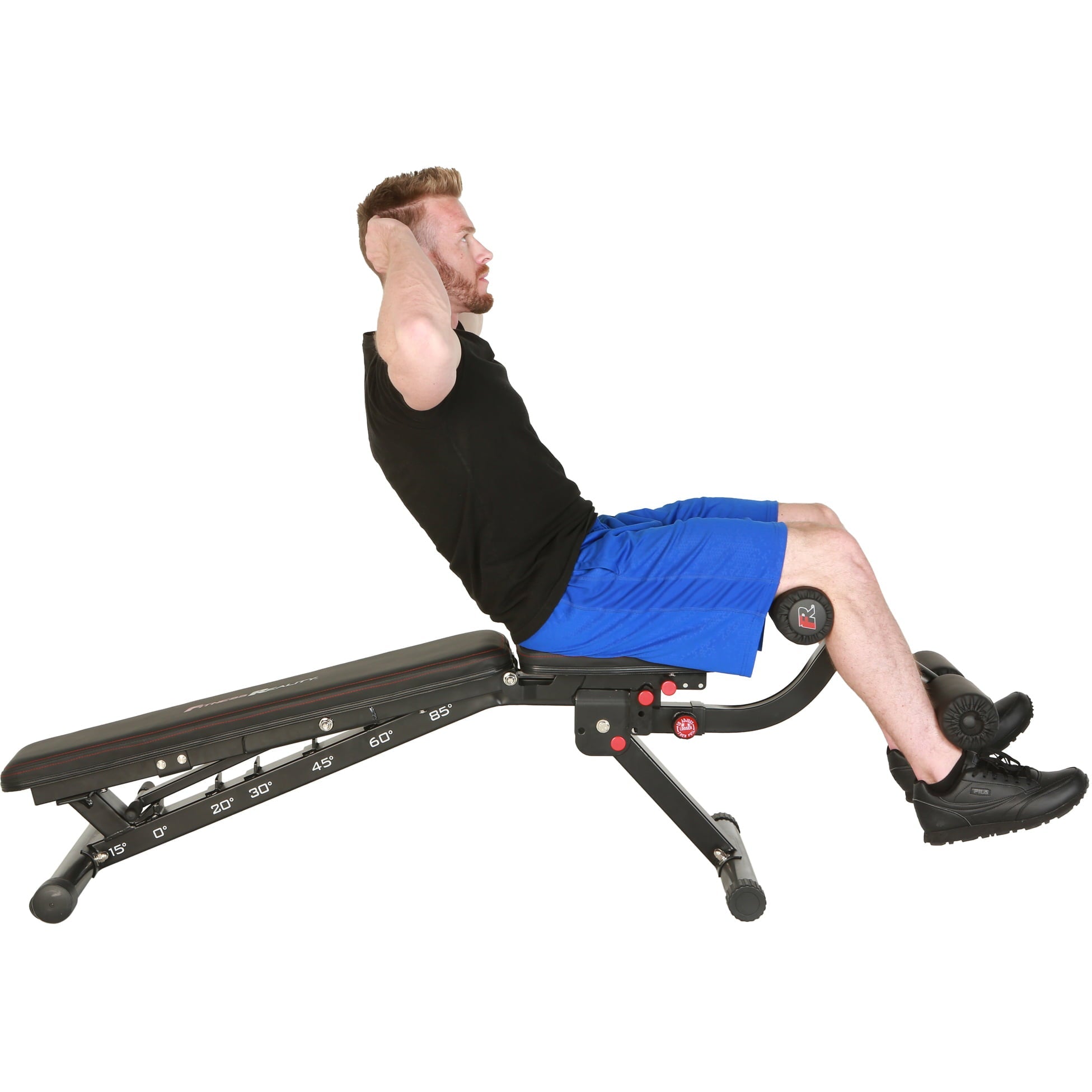Fitness Reality 2000 Super Max Extra Large Adjustable Utility FID Weight Bench with Detachable Leg Lock-Down