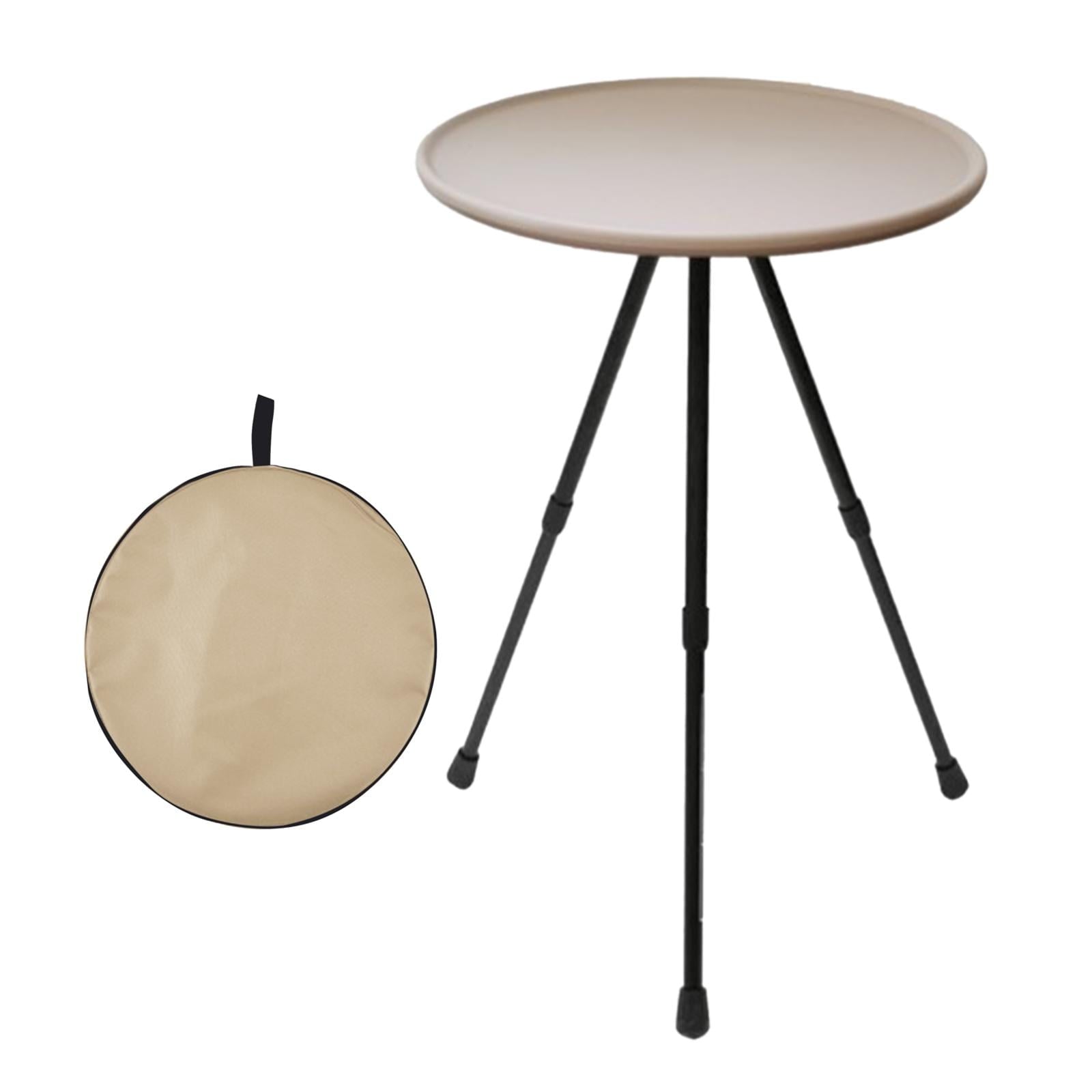 folding desk,Foldable Picnic Table Camping Folding Table,Outdoor Round Table Small Tea Coffee Table,Lightweight Beach Table Patio Dining Side Table,Fishing Tent Garden Table without Mesh Pocket