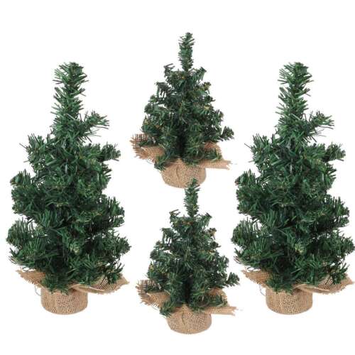 Mini Artificial Christmas Trees Evergreen Pine Greenery Xmas Tabletop Decoration