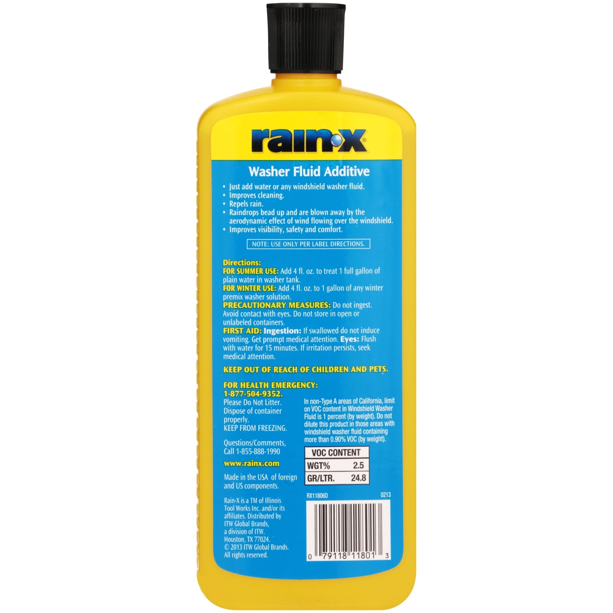 Rain-x Washer Fluid Additive 16.9 oz. Bottle - RX11806DW